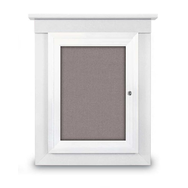 United Visual Products Sliding Glass Enclosed Letterboard, 72"x4, UV9008ACS-SATIN-BARBLU UV9008ACS-SATIN-BARBLU - main